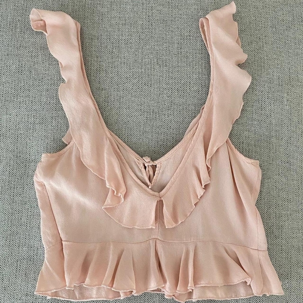 Zara Ruffle Crop Top - Picture 2 of 2